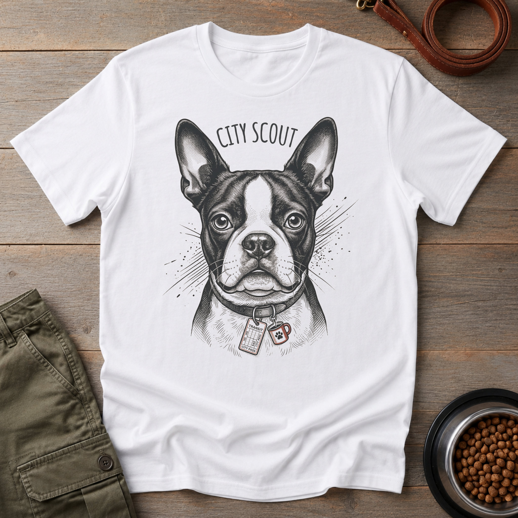 Boston Terrier The City Explorer Tee