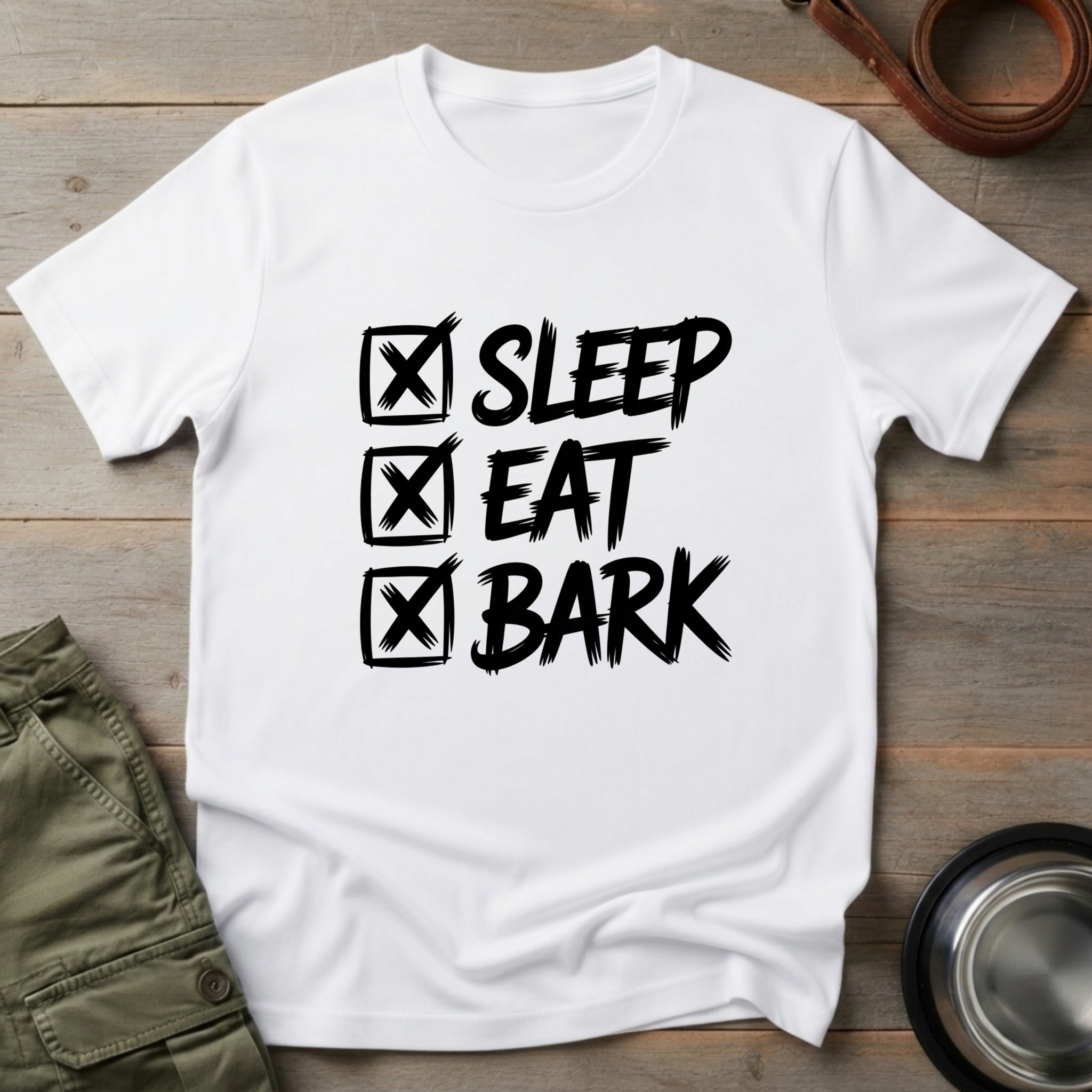 Sleep Eat Bark Dog Tee