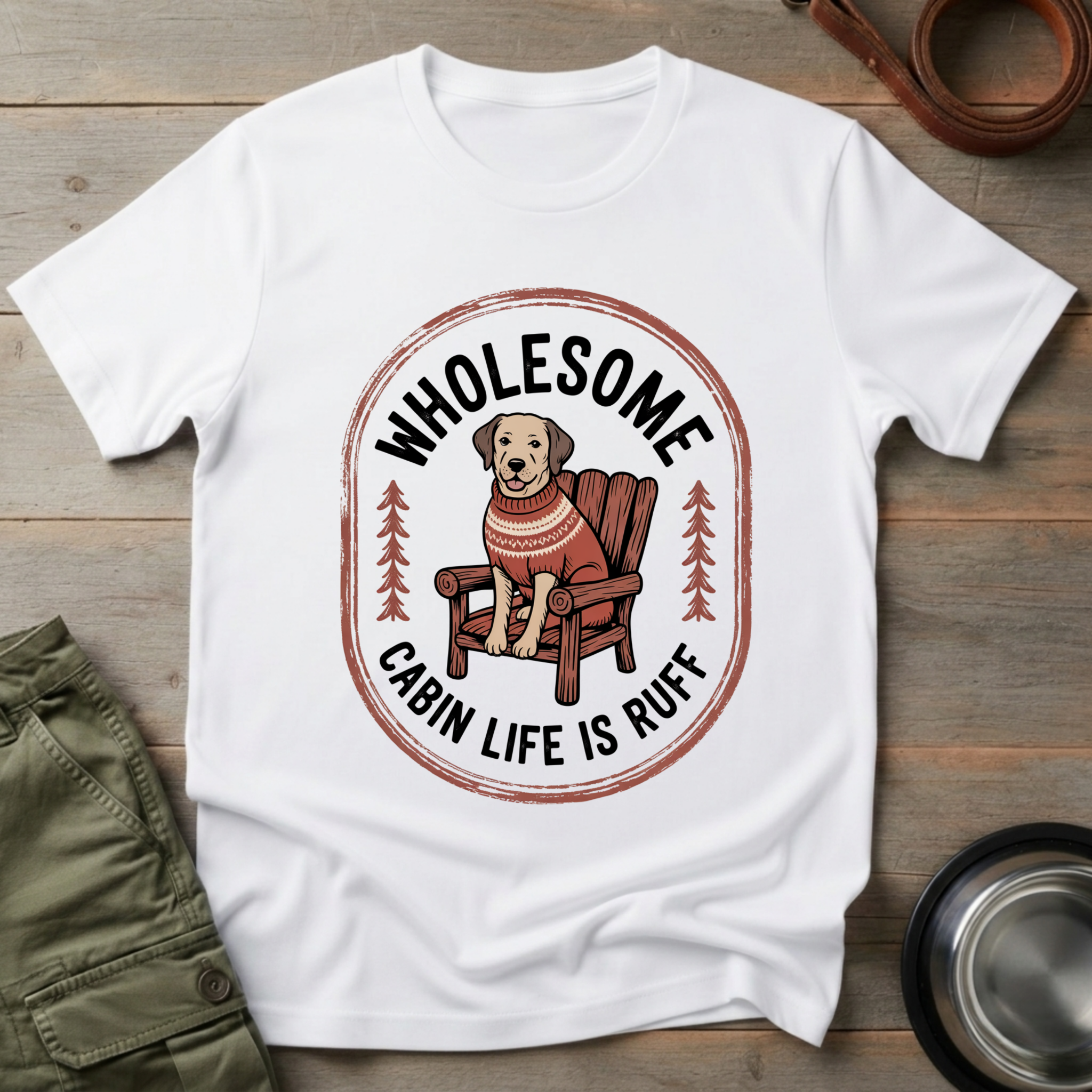 Cozy Cabin Dog Tee