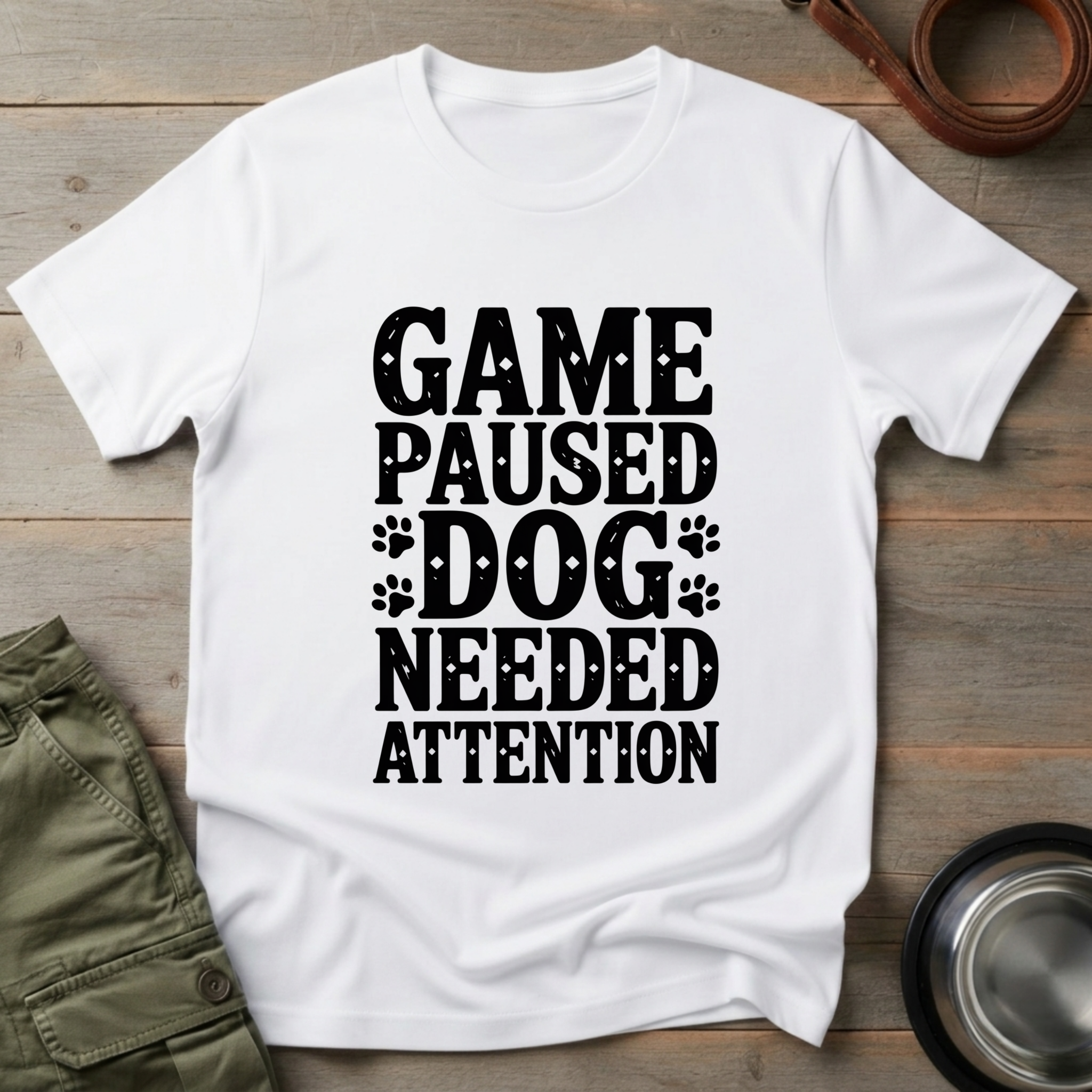 Game Paused Pup Tee