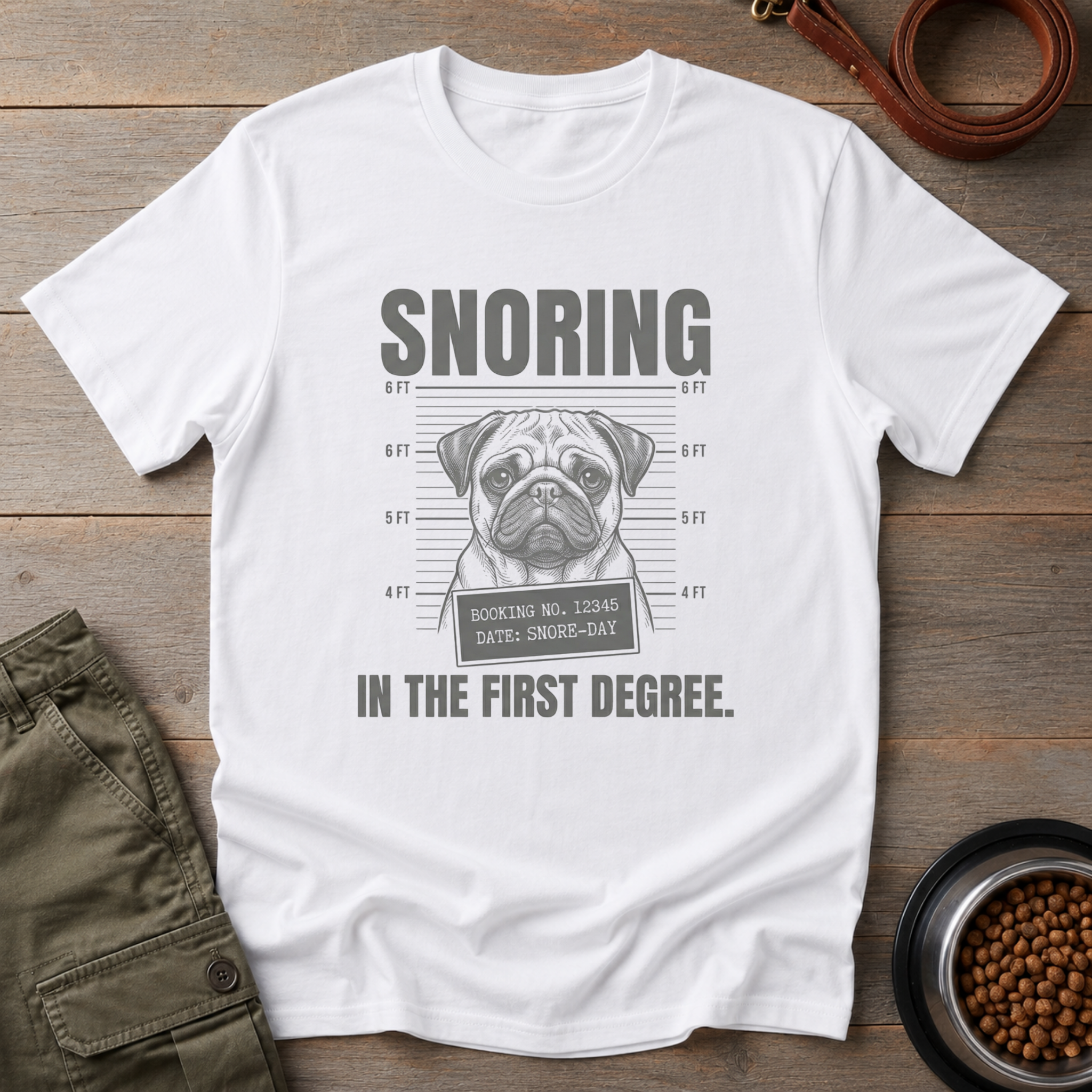 Pug Snoring In The First Degree Tee