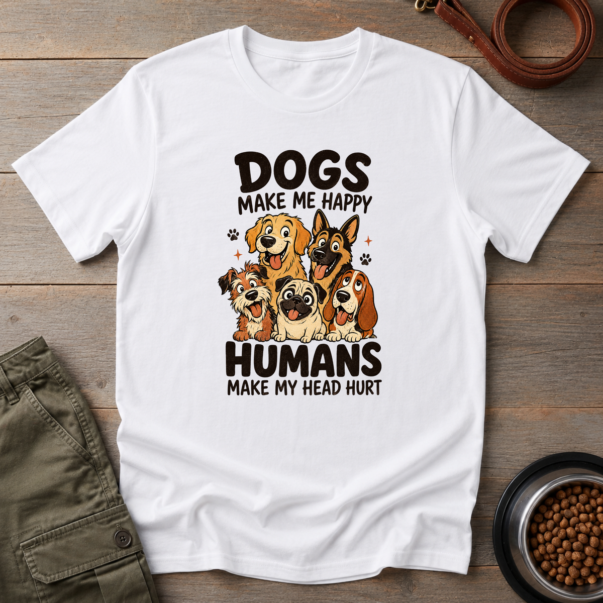 Dogs Make Me Happy Tee