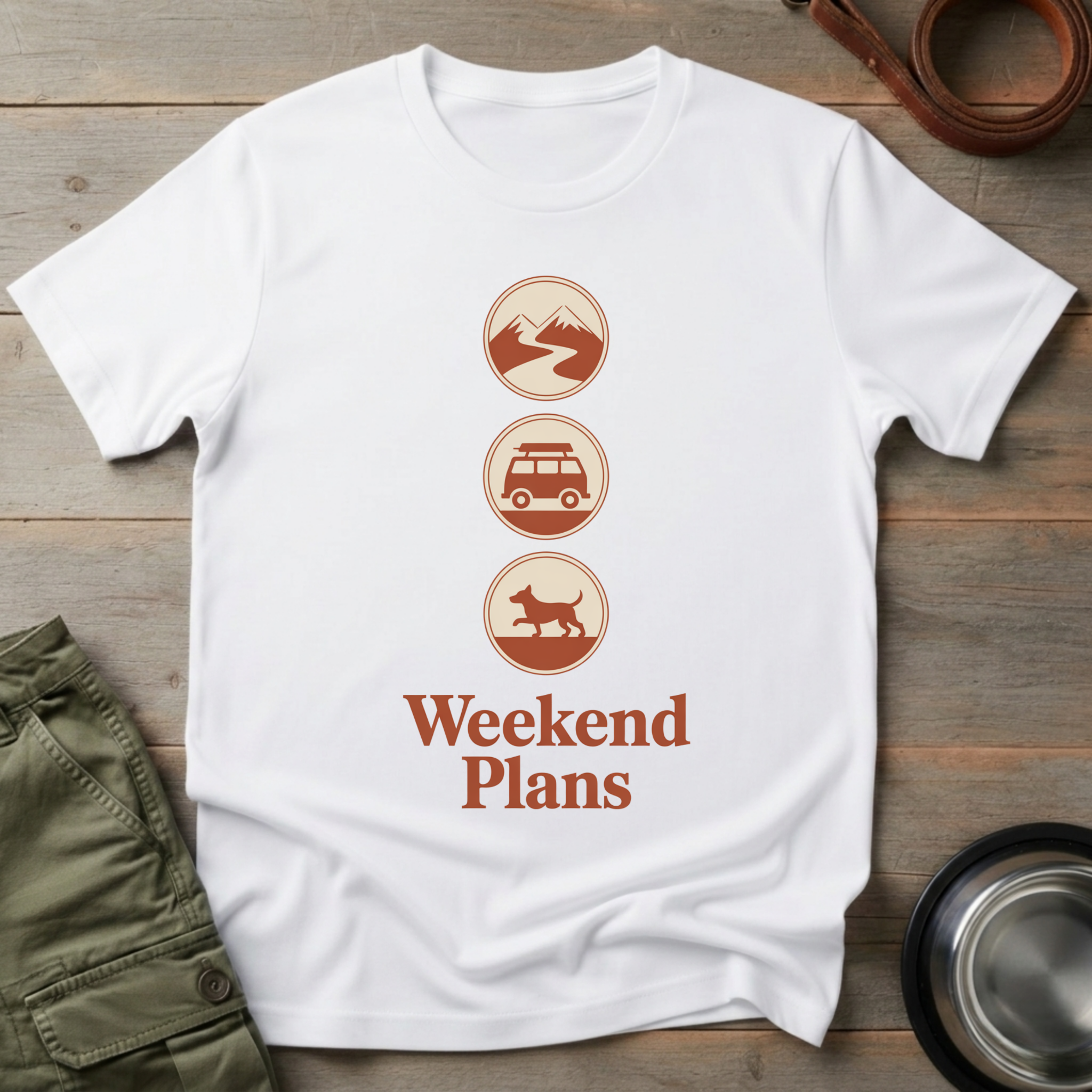 Weekend Plans Dog Adventure Tee