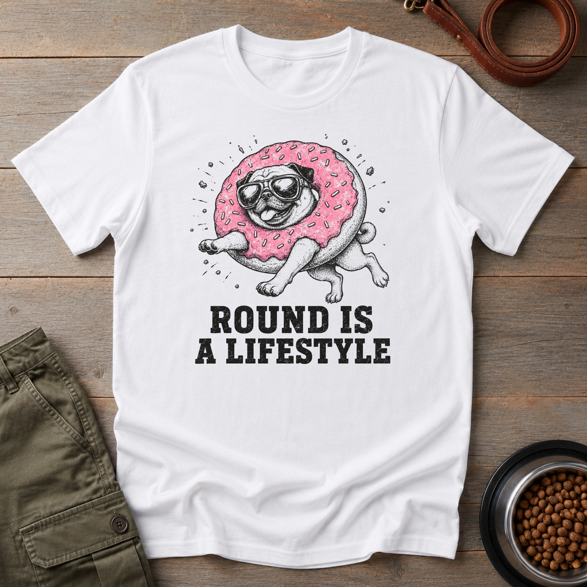 Pug Round Is A Lifestyle Tee
