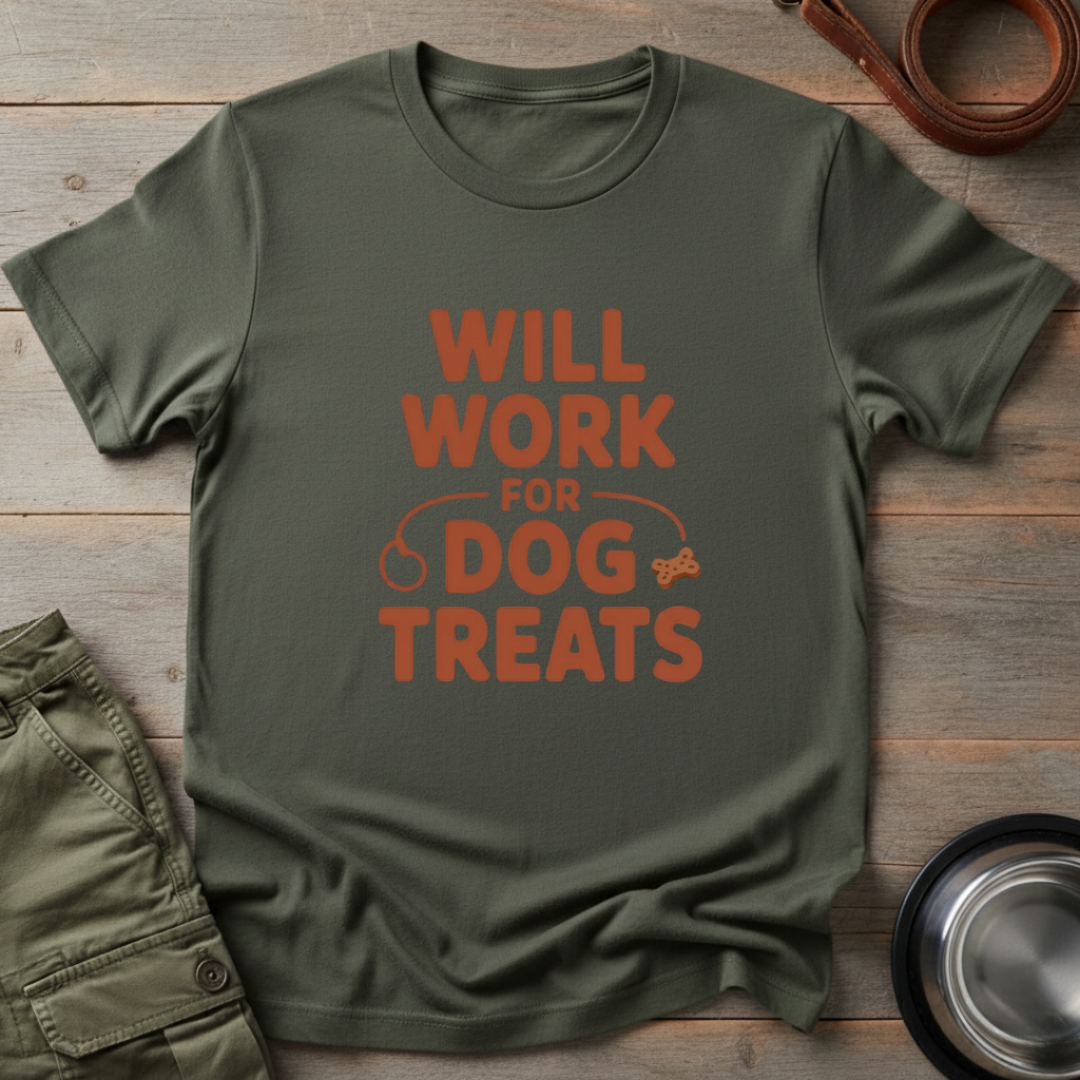 Will Work for Dog Treats Tee