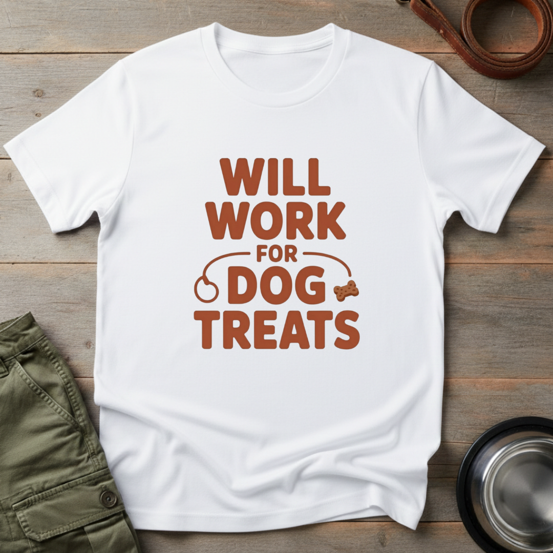 Will Work for Dog Treats Tee