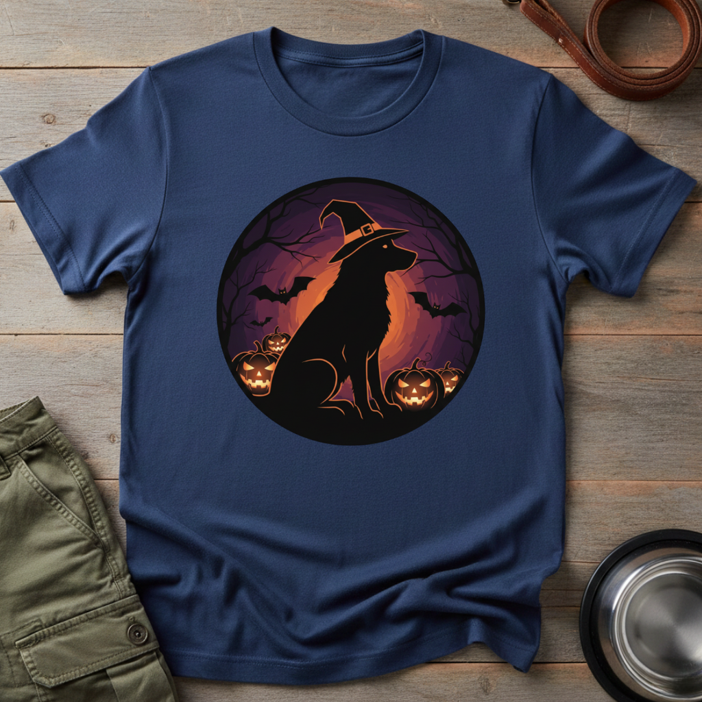 Witchy Dog Halloween Tee