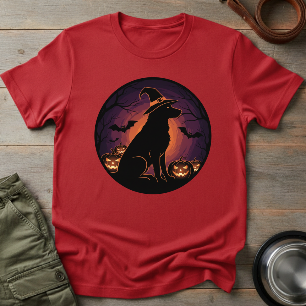 Witchy Dog Halloween Tee