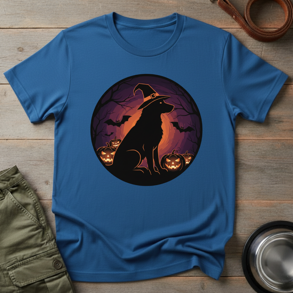 Witchy Dog Halloween Tee
