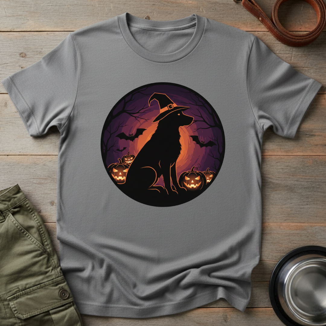 Witchy Dog Halloween Tee